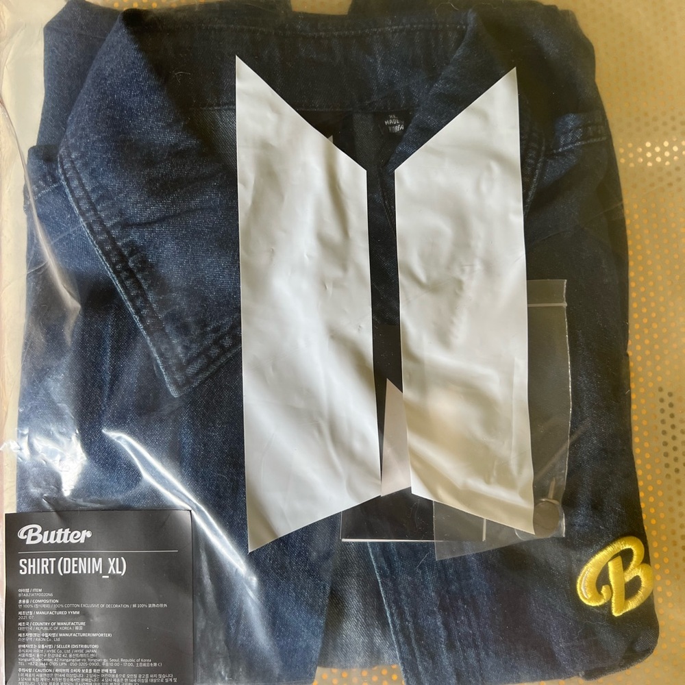 BTS Official Butter Denim Button Down Shirt